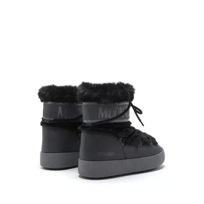 Moon Boot Unisex Ltrack Faux Shearling Boots In Black