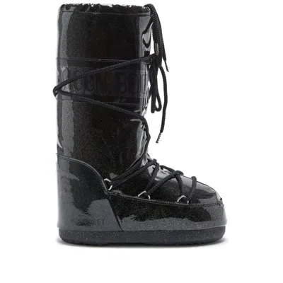 Moon Boot Icon Glittered Mid-calf Boots In Black
