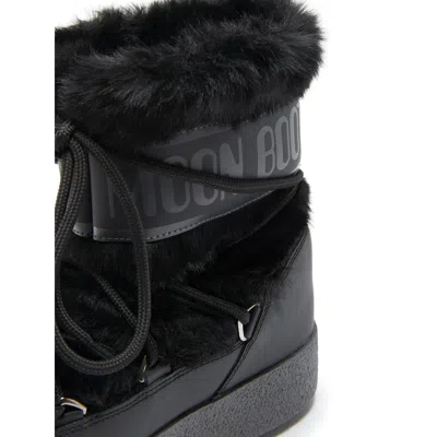 Moon Boot Unisex Ltrack Faux Shearling Boots In Black