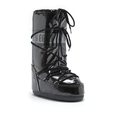 Moon Boot Icon Glittered Mid-calf Boots In Black