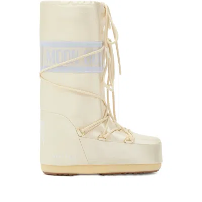 Moon Boot Icon Pearly Satin And Pvc Snow Boots In Neutral