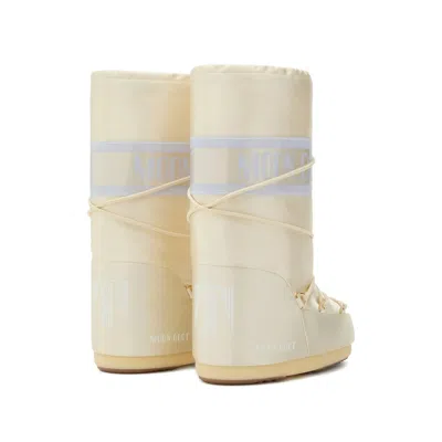 Moon Boot Icon Pearly Satin And Pvc Snow Boots In Neutral
