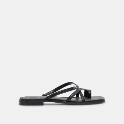 Recurate Indigo Sandals Black Leather - Re:vita In Black