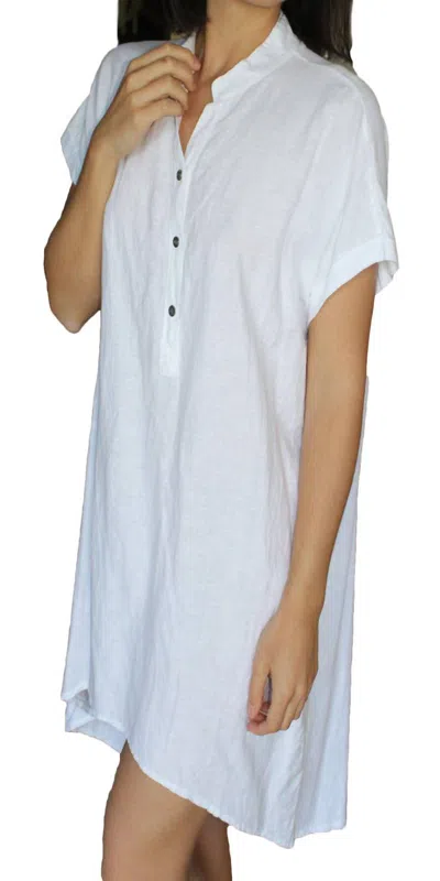 Gigi Moda Silvia Mini Shirt Dress In White In White