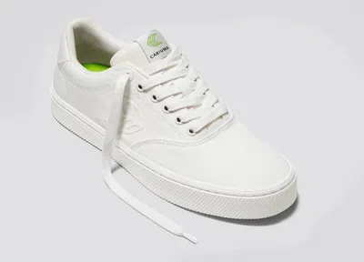Cariuma Naioca Sneaker Wooff White Canvas Low Top Lifestyle Shoes Gal390 In White
