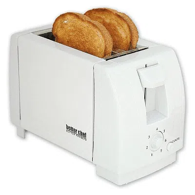 Better Chef 2-slice Toaster With Pull-out Crumb Tray In White