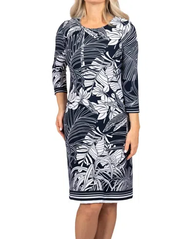 Scapa Lauren Perre Scafern Midi Dress In Black White In Black