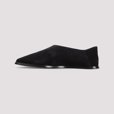 Fear Of God Suede Slip On Flat Sole Loafers In Black