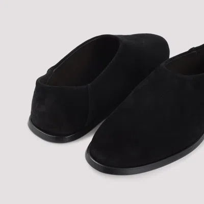 Fear Of God Suede Slip On Flat Sole Loafers In Black