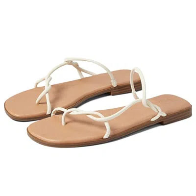 Faryl By Farylrobin Quinton Sandals Women's Bone Slip On Square Toe Gal474 In Brown