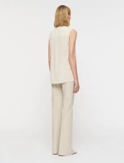 Joseph Louis Crepe De Soie Silk Blouse In Neutral