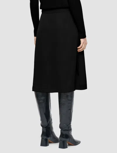 Joseph Jeanne Light Crepe Skirt In Black
