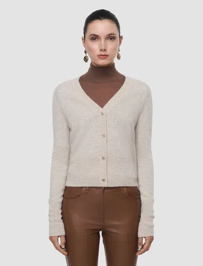 Joseph Keane Light Pure Cashmere Cardigan In Neutral