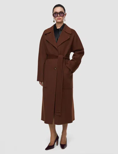 Joseph Spencer Double Face Cashmere Coat In Brown