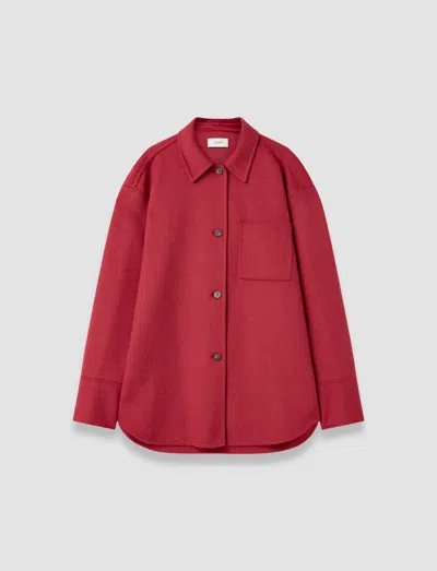 Joseph Wada Double Face Cashmere Overshirt In Red