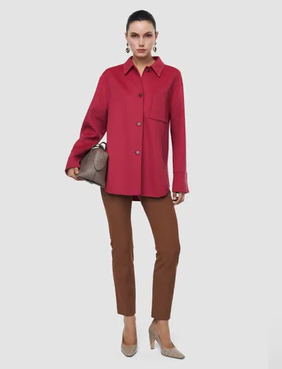 Joseph Wada Double Face Cashmere Overshirt In Red