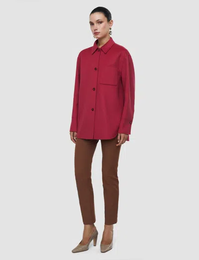 Joseph Wada Double Face Cashmere Overshirt In Red