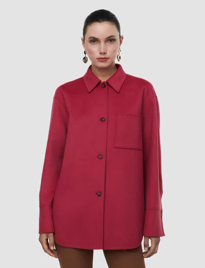Joseph Wada Double Face Cashmere Overshirt In Red