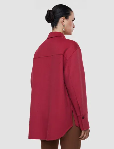 Joseph Wada Double Face Cashmere Overshirt In Red