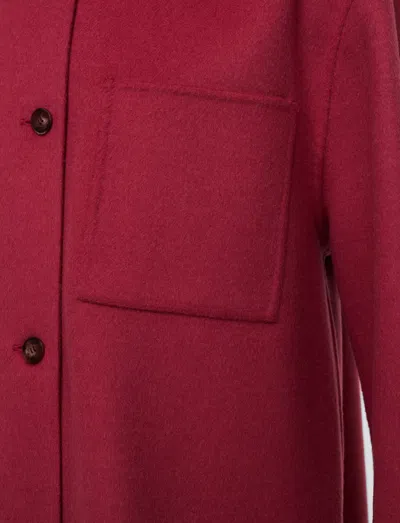 Joseph Wada Double Face Cashmere Overshirt In Red