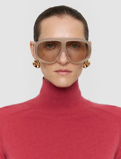 Joseph Oxna Light Pure Cashmere High Neck Jumper In Pink