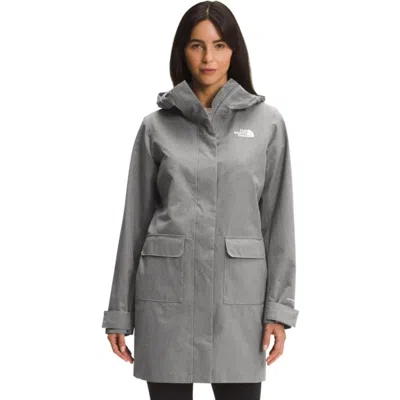 The North Face City Breeze Rain Parka Ii Nf0a52yldyy Jacket Womens Gray Kfc276 In Gray