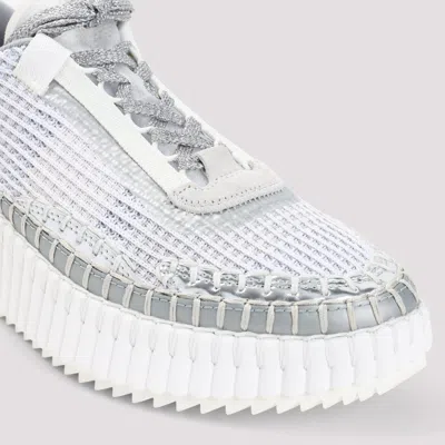 Chloé Stylish Sneakers With Unique Design Features In White