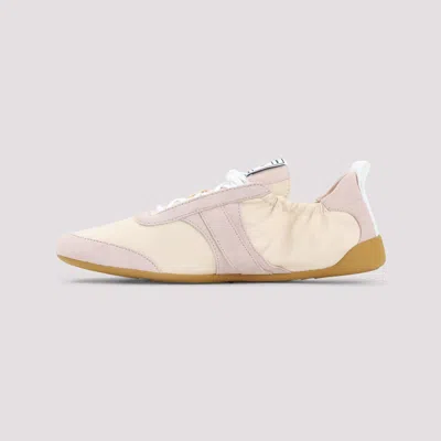 Chloé Kick Suede-trimmed Shell Sneakers In Pink