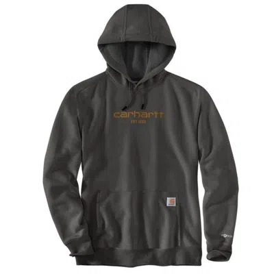 Carhartt Ts6655 Sweatshirt Mens Gray Graphic Print Hooded Long Sleeve Jax93 In Black