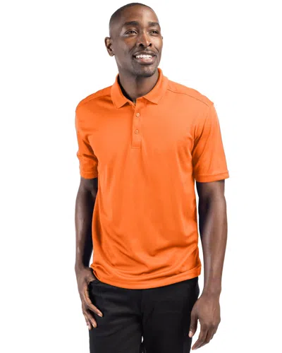 Clique Spin Eco Performance Pique Mens Polo In Orange