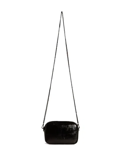 Golden Goose Star Mini Leather Crossbody Bag In Black