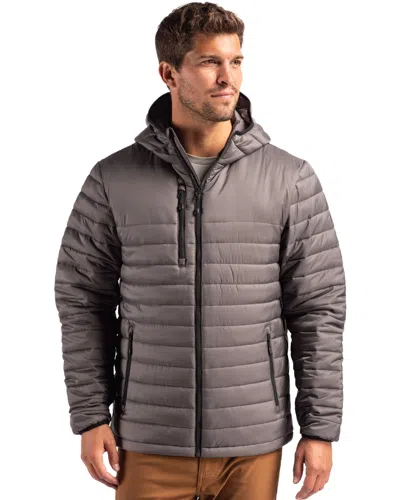 Clique Mens Water Resistant Lightweight Puffer Jacket In Gray
