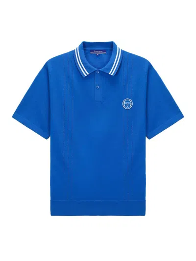 Sergio Tacchini Resort Knit Polo In Blue