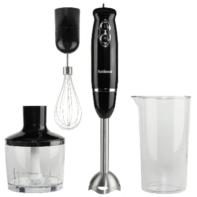 National Multi-purpose 4-in-1 Immersion Hand Blender In Black