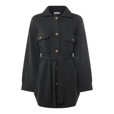 Brunello Cucinelli Sweaters Blacks And Greys In Black