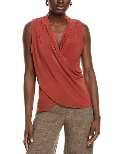 Vince Camuto Draped Surplice Tank In Red