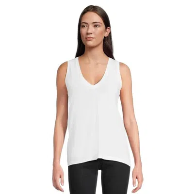 Madewell Northside Tank Top Women's White Cotton V-neck Pullover Red221 In White