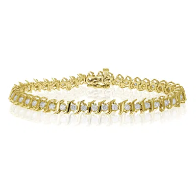 Vir Jewels 5 Cttw Lab Grown Diamond Tennis Bracelet In 14k Gold 7 Inch For Women In Yellow