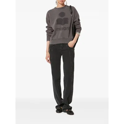 Isabel Marant Étoile Moby Logo Sweatshirt In Gray