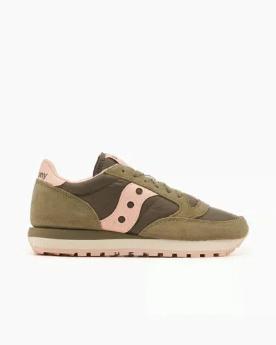 Saucony Jazz Original S1044-695 Sneaker Women'solive Peach Shoes Zogg1553 In Green