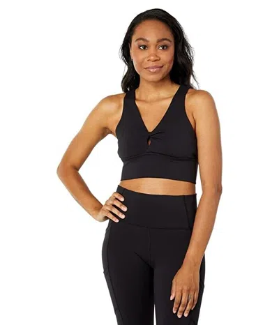 Thrive Societe Sports Bra Women Black Stretch Twist Front Racerback Jdm587 In Black
