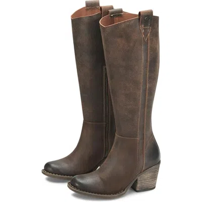 Bã¸rn Born Avery Boots Womens Usrust Cinnamon Stick Block Heel Knee High Zogg1427 In Brown