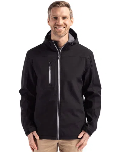 Clique Telemark Eco Stretch Softshell Full Zip Mens Hooded Jacket In Black