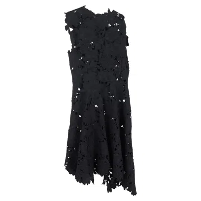 Max Mara Sportmax Lace Midi Dress In Black Polyester In Black