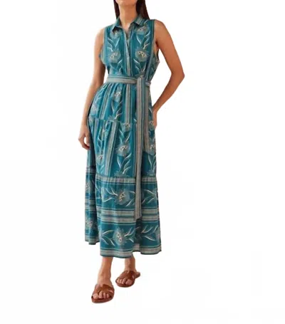 Omika Emeline Maxi Dress In Cecile Dragonfly In Blue