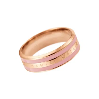Daniel Wellington Emalie Rose Gold-tone Ring In Pink
