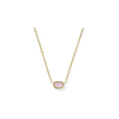 Kendra Scott Mini Elisa Gold Satellite Short Pendant Necklace In Multi