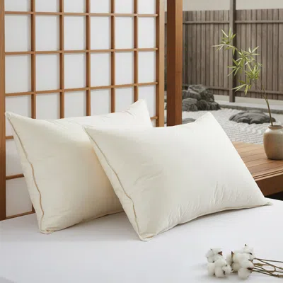 Puredown Goose Feather & Down Pillow In Neutral