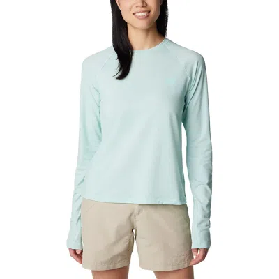 Columbia Pfg Uncharted Shirt Women's Knit Icy Morn Long Sleeve Fishing Nwo35 In Green