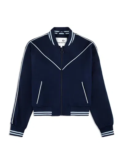 Sergio Tacchini Pavia Twill Bomber Jacket In Blue